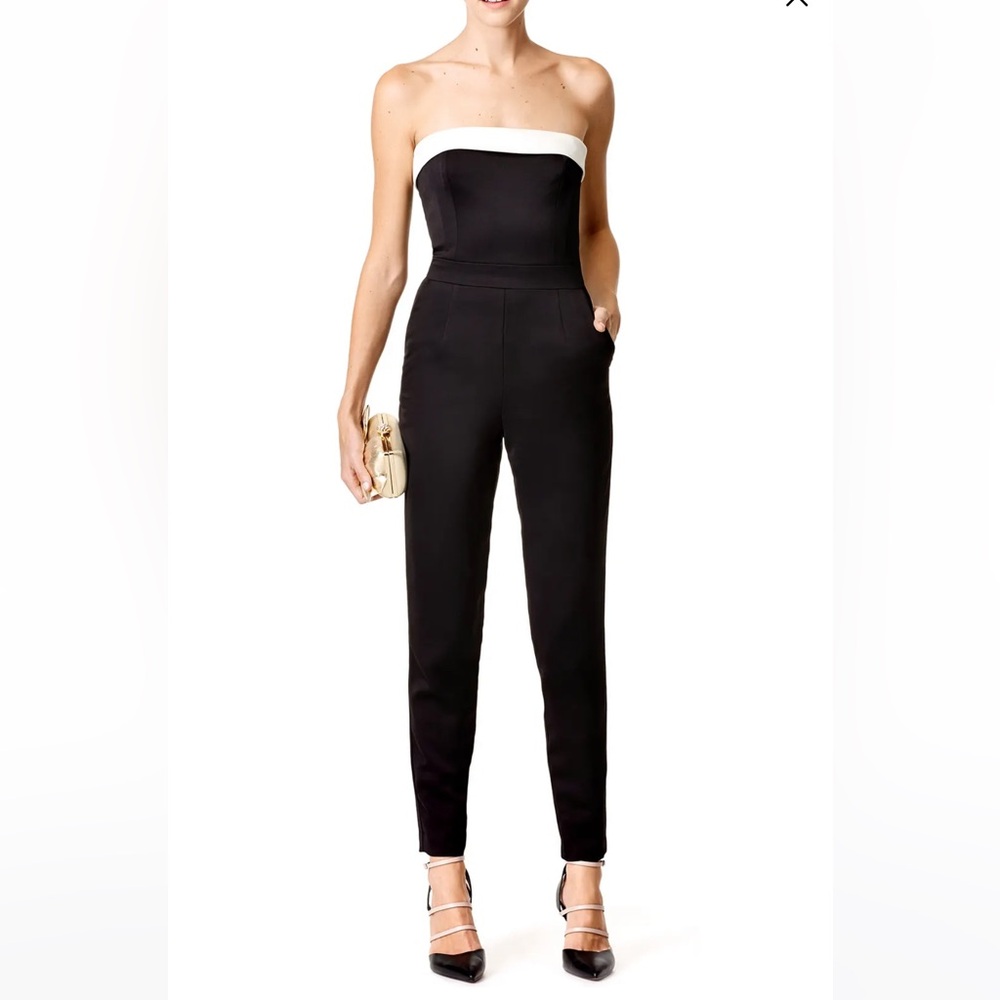 Trina Turk Edda Jumpsuit Black & White Sz 4